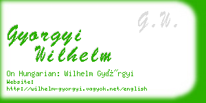 gyorgyi wilhelm business card